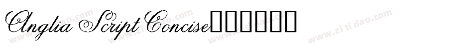 Anglia Script Concise字体转换